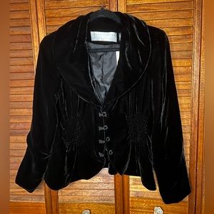 Charles Nolan black velvet blazer